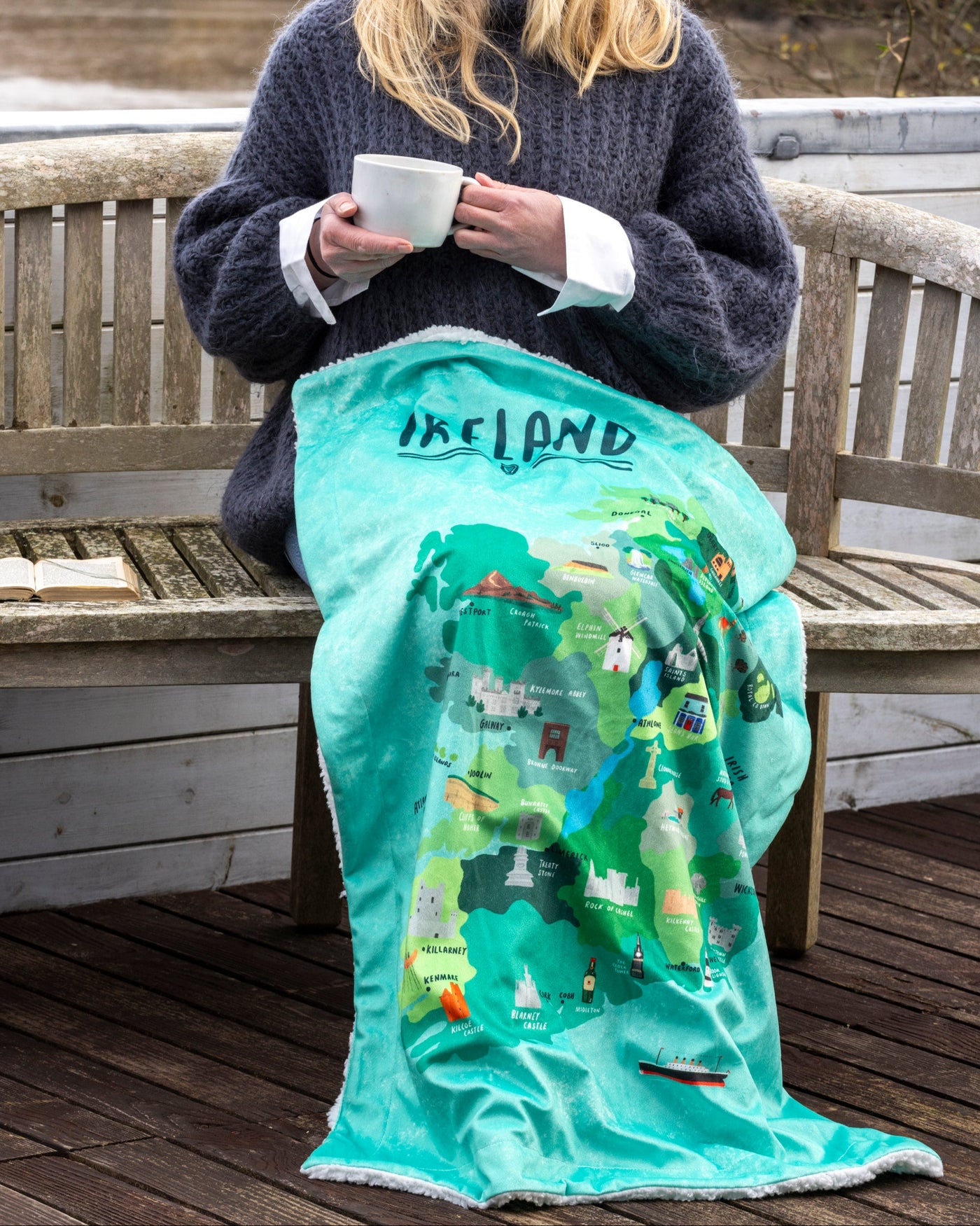 Painted Ireland Mink Fleece Lined Lap Blanket | Samuel Lamont