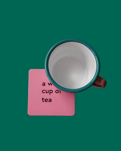 A Wee Cup Of Pink Tea Mug & Coaster Set | Born & Bred