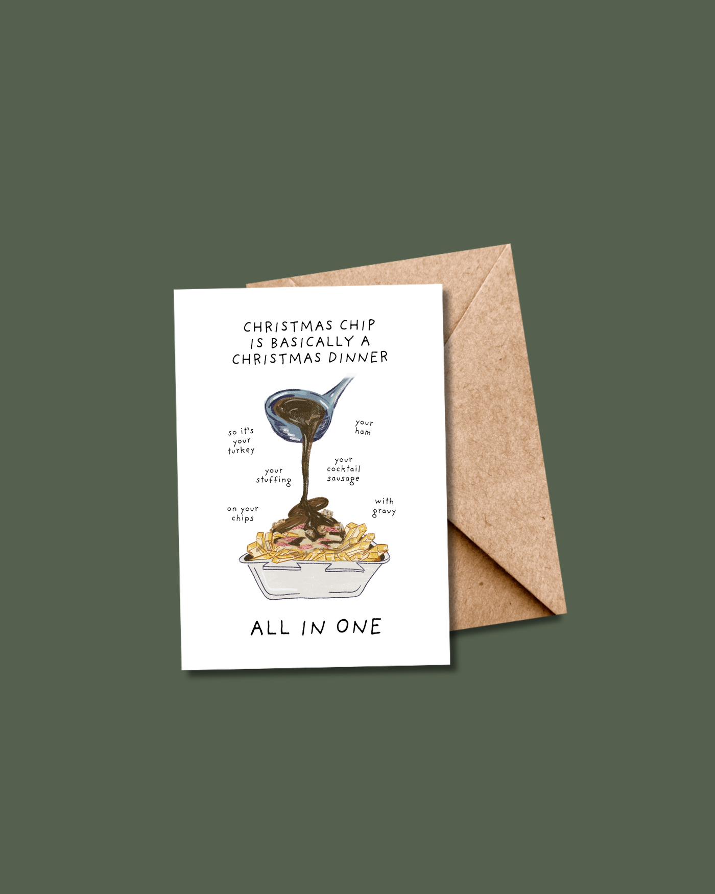 Christmas Chip Christmas Card | Dearbhail Designs