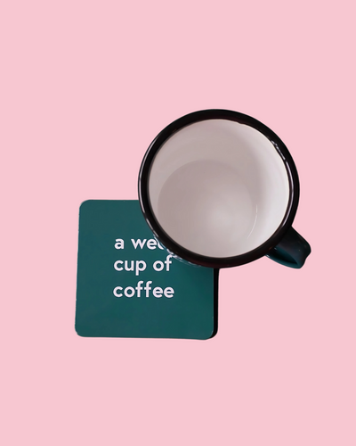 A Wee Cup Of Green Coffee Mug & Coaster Set | Born & Bred