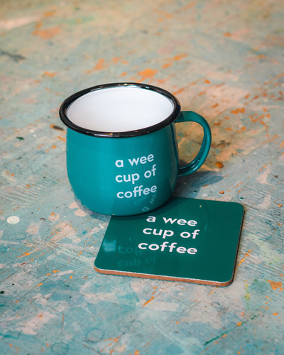 A Wee Cup Of Green Coffee Mug & Coaster Set | Born & Bred