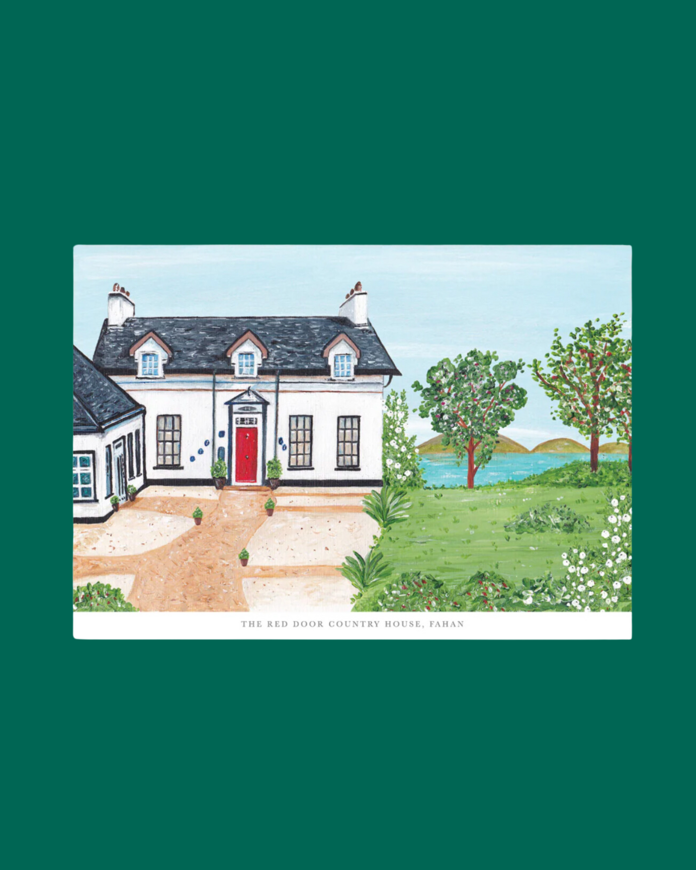The Red Door Country House Art Print | Roco & Miley