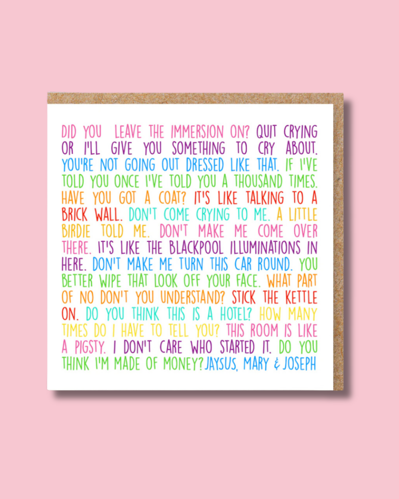 mummy-isms mummy card