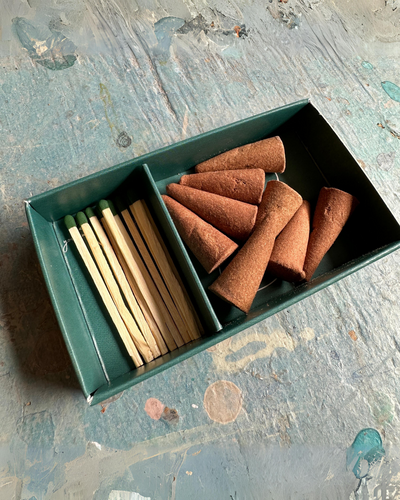 incense cone match box
