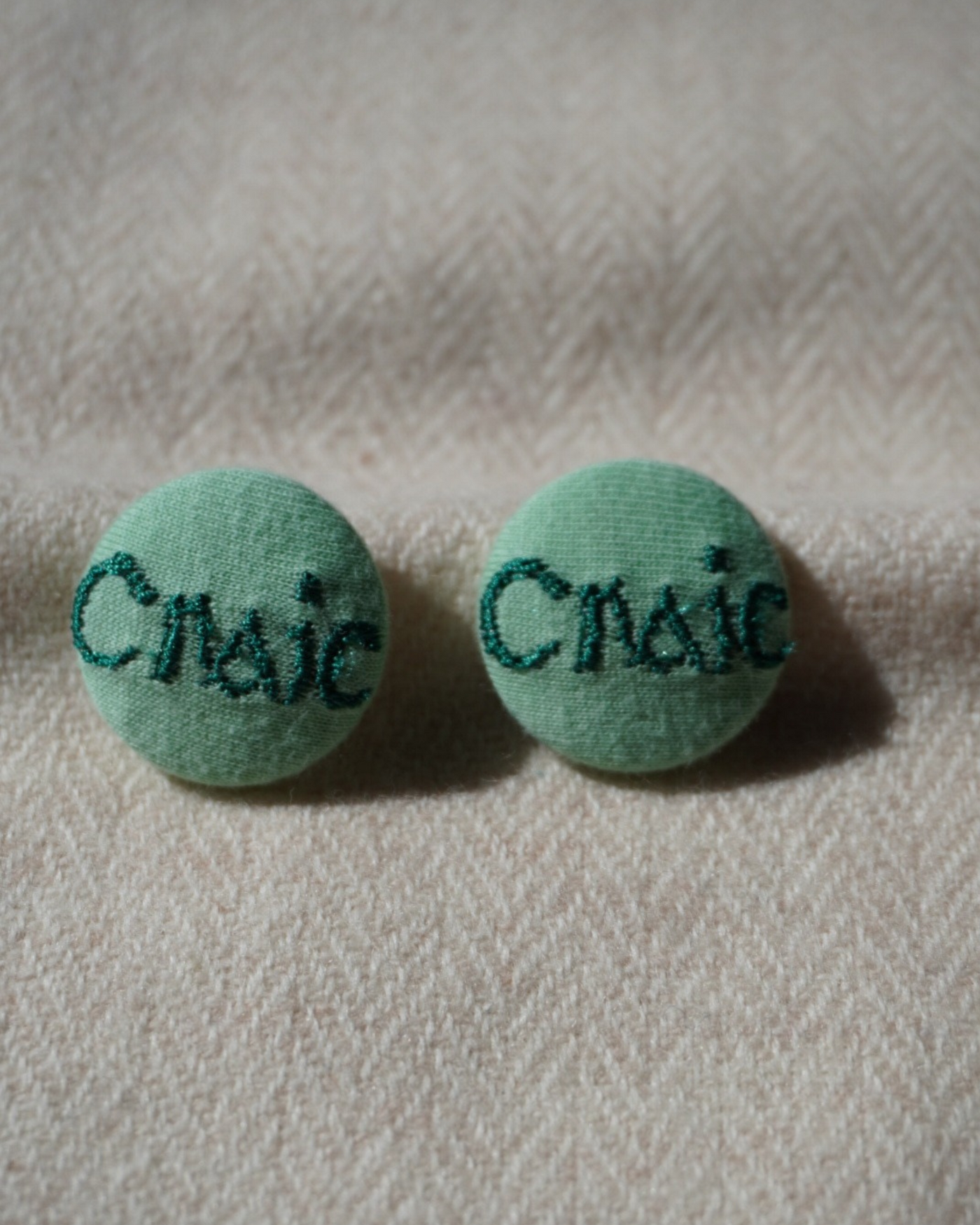Craic Button Earrings | Breezita