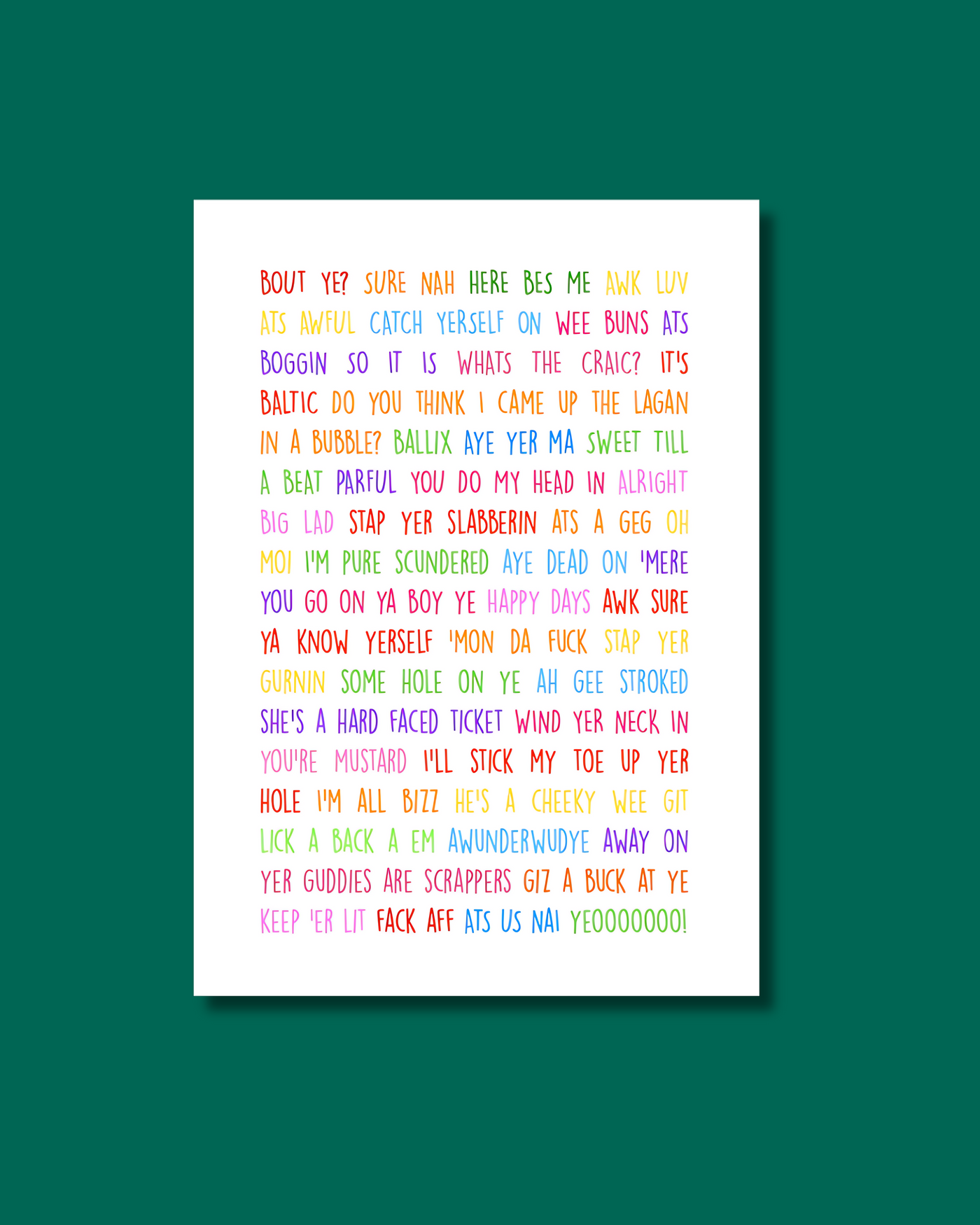 Belfast Sayings | Belfast-isms Print | Connect The Dots