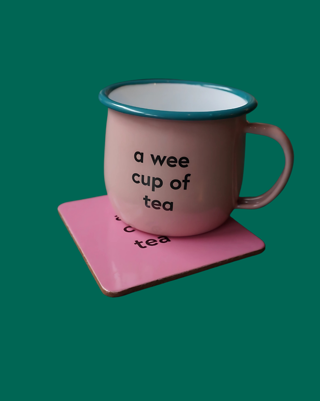 A Wee Cup Of Pink Tea Mug & Coaster Set | Born & Bred