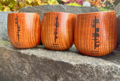 Neart - Strength | Irish Ogham Engraved Wooden Cup