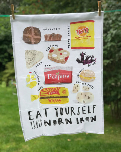 Eat Yourself Tea Towel