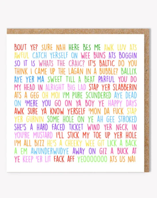 Belfast Sayings Card