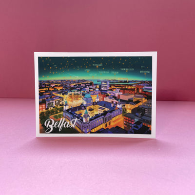Belfast at Night Postcard