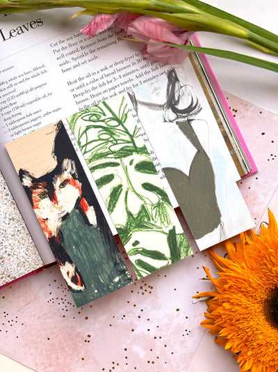 Bright Illustrated Double Sided Bookmark Set of 3 | Majukooo