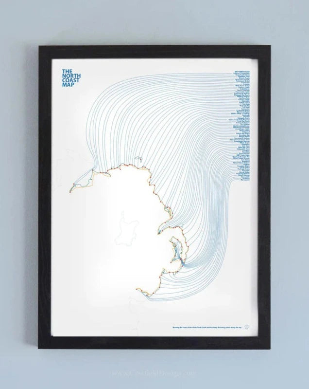 The North Coast Map Cowfield Print