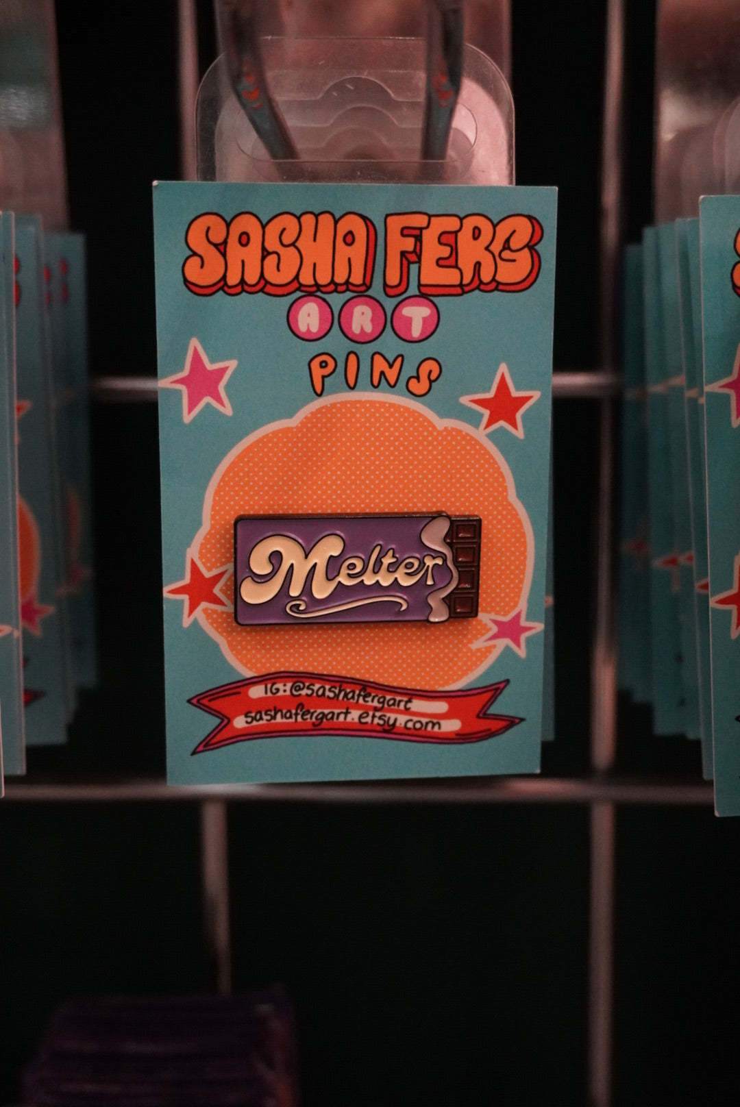 Melter Chocolate Bar Pin | Sasha Ferg Art