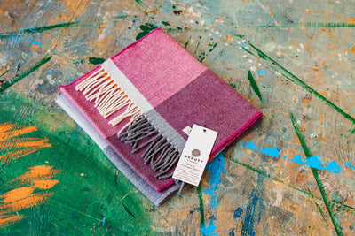 Beetroot & Smoke Lambswool Scarf | McNutt Of Donegal