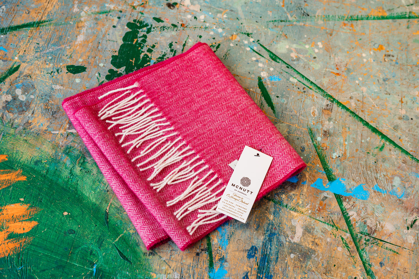 Chianti Herringbone Lambswool Scarf | McNutt Of Donegal