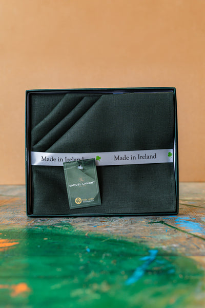 Green Linen Place Mat Set of 4 Boxed | Samuel Lamont