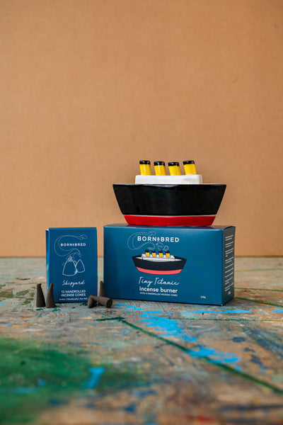 Tiny Titanic Incense Burner & Shipyard Cones Set | Born & Bred