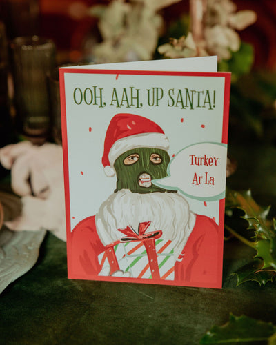 Up Santa Christmas Card | Derry Nice Things