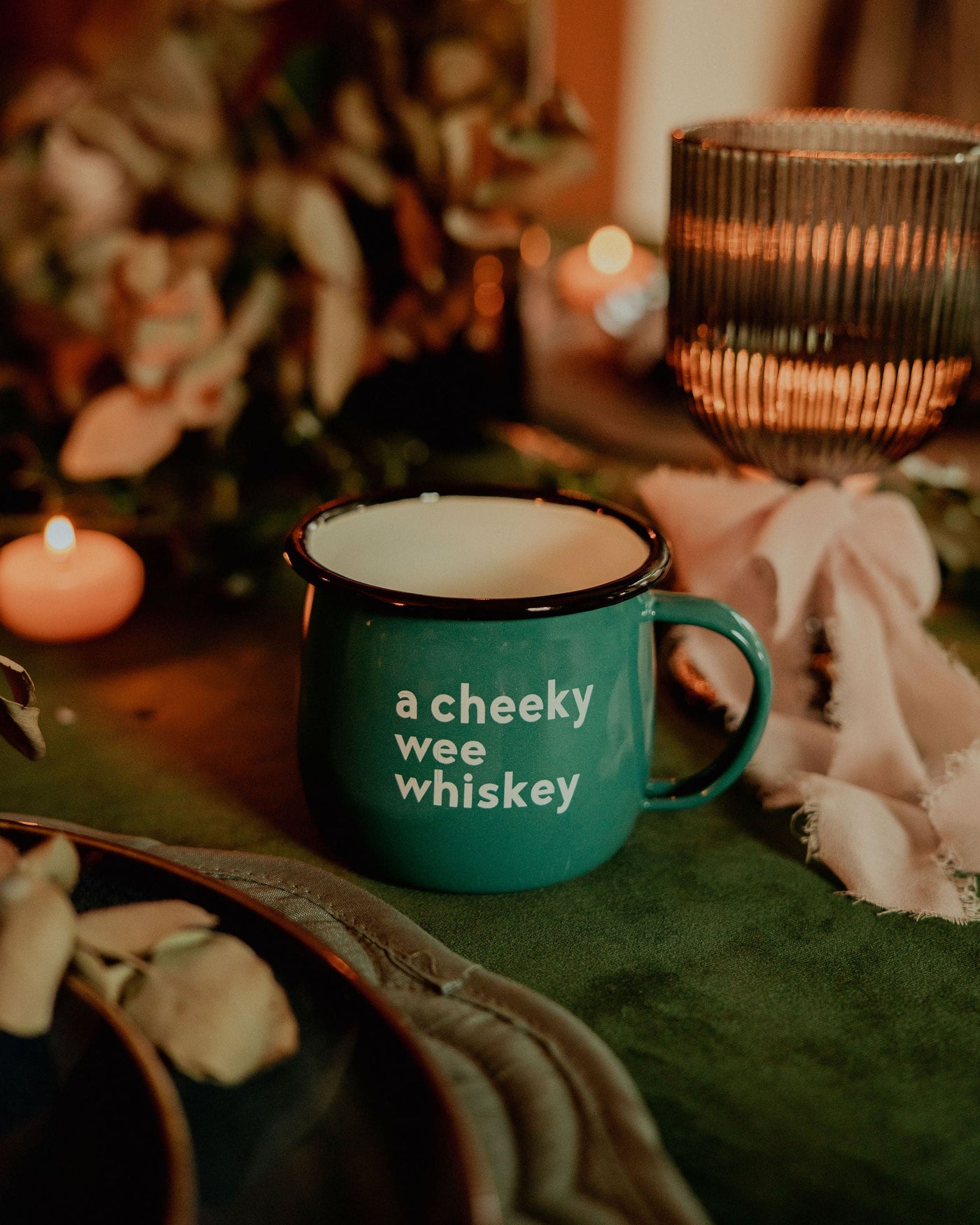A Cheeky Wee Whiskey Enamel Mug | Born & Bred