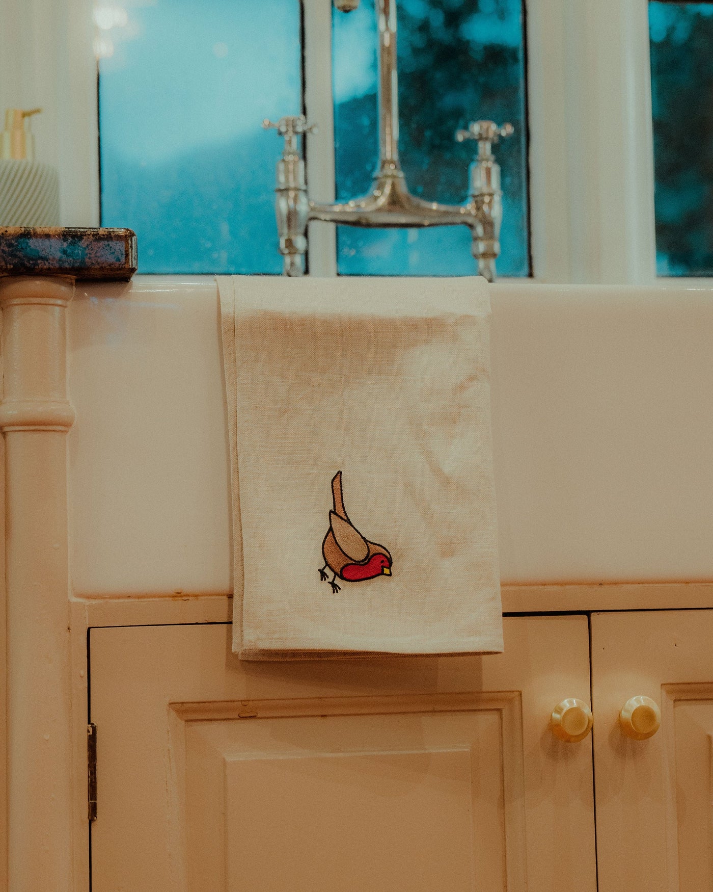 Wee Robin Irish Linen Tea Towel | Born & Bred