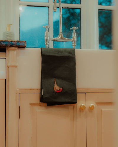 Wee Robin Irish Linen Tea Towel | Born & Bred