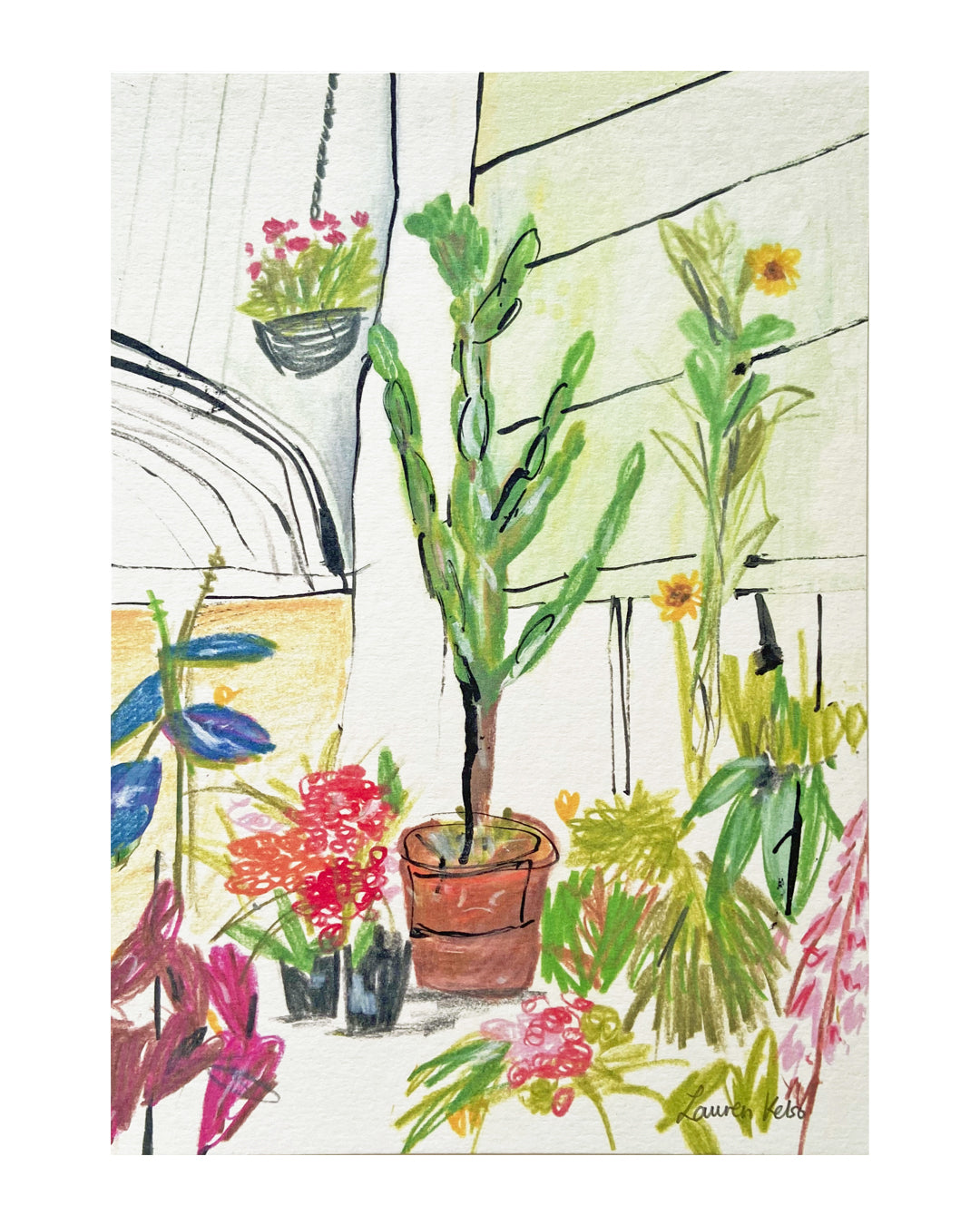 Floral Greenhouse Print | Lauren Kelso Illustrator