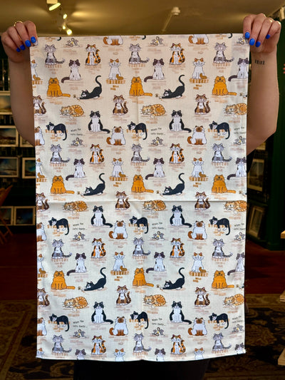 When The Cat's Away Cotton Tea Towel | Samuel Lamont