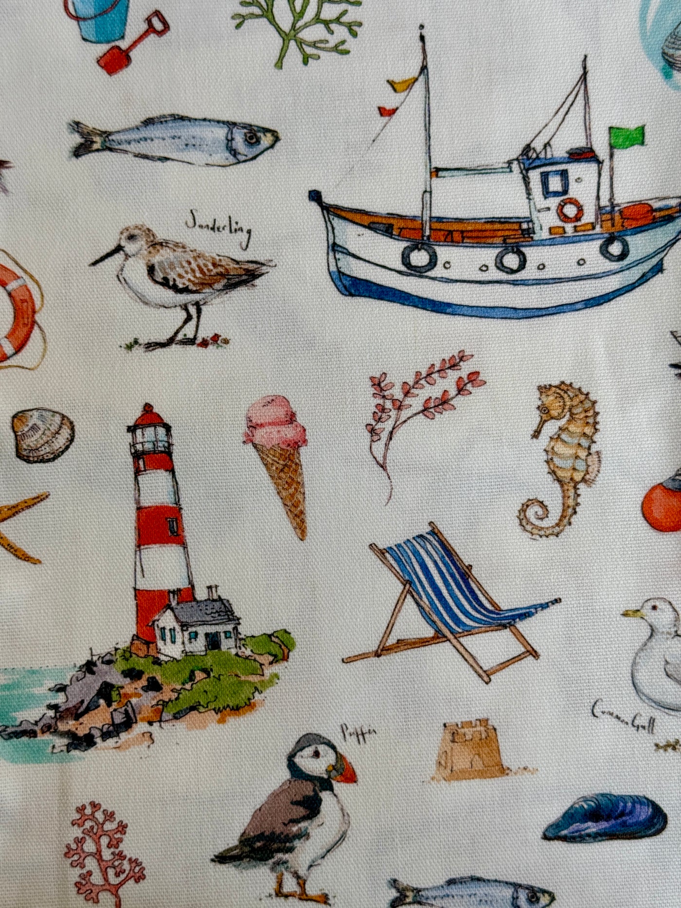 Seaside Cotton Tea Towel | Samuel Lamont