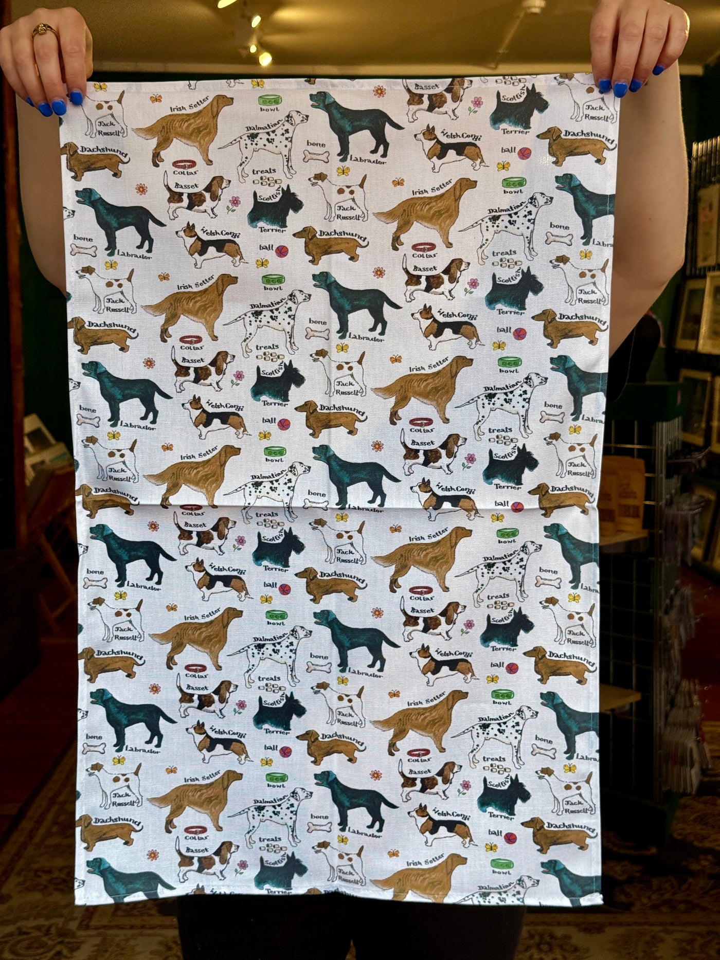 Dog Breeds Cotton Tea Towel | Samuel Lamont