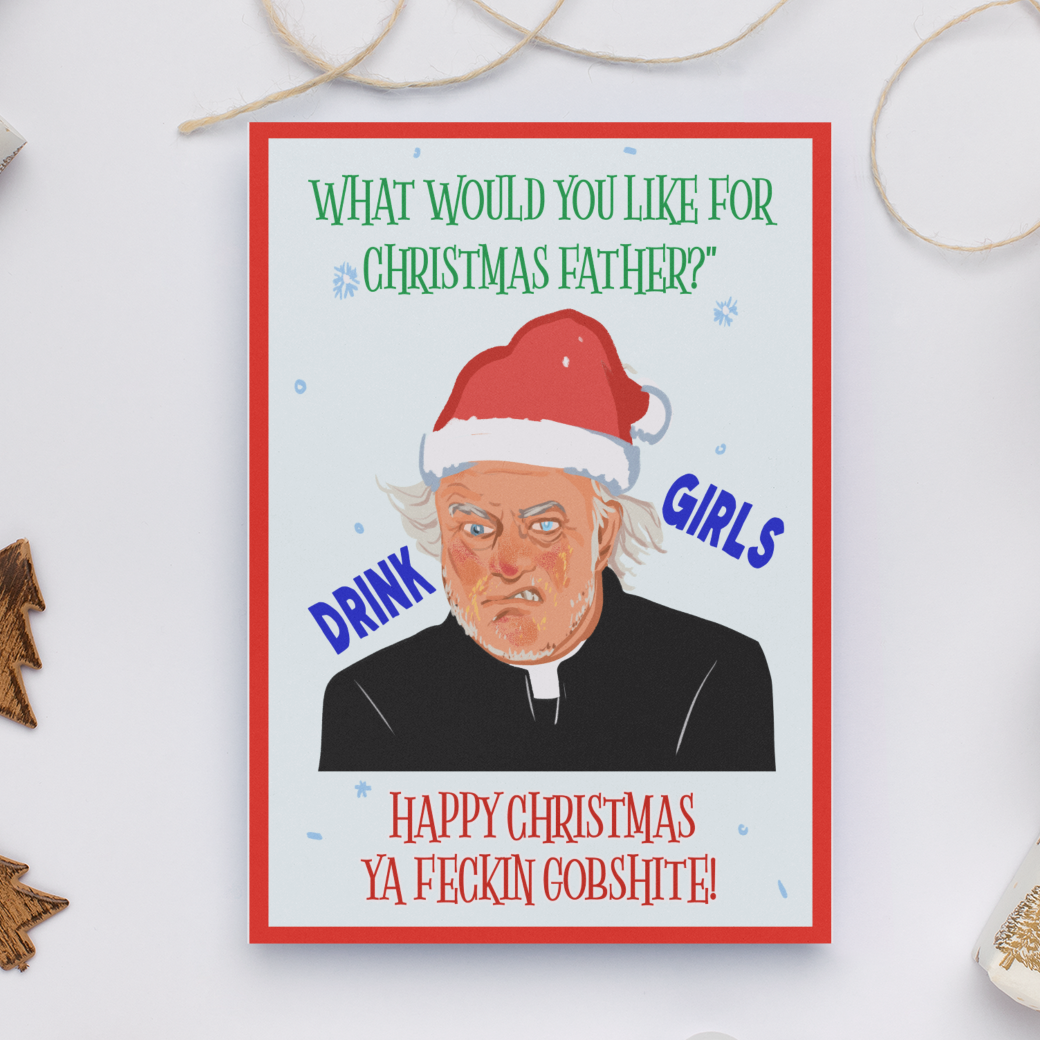 Tarjeta de Navidad del padre Jack