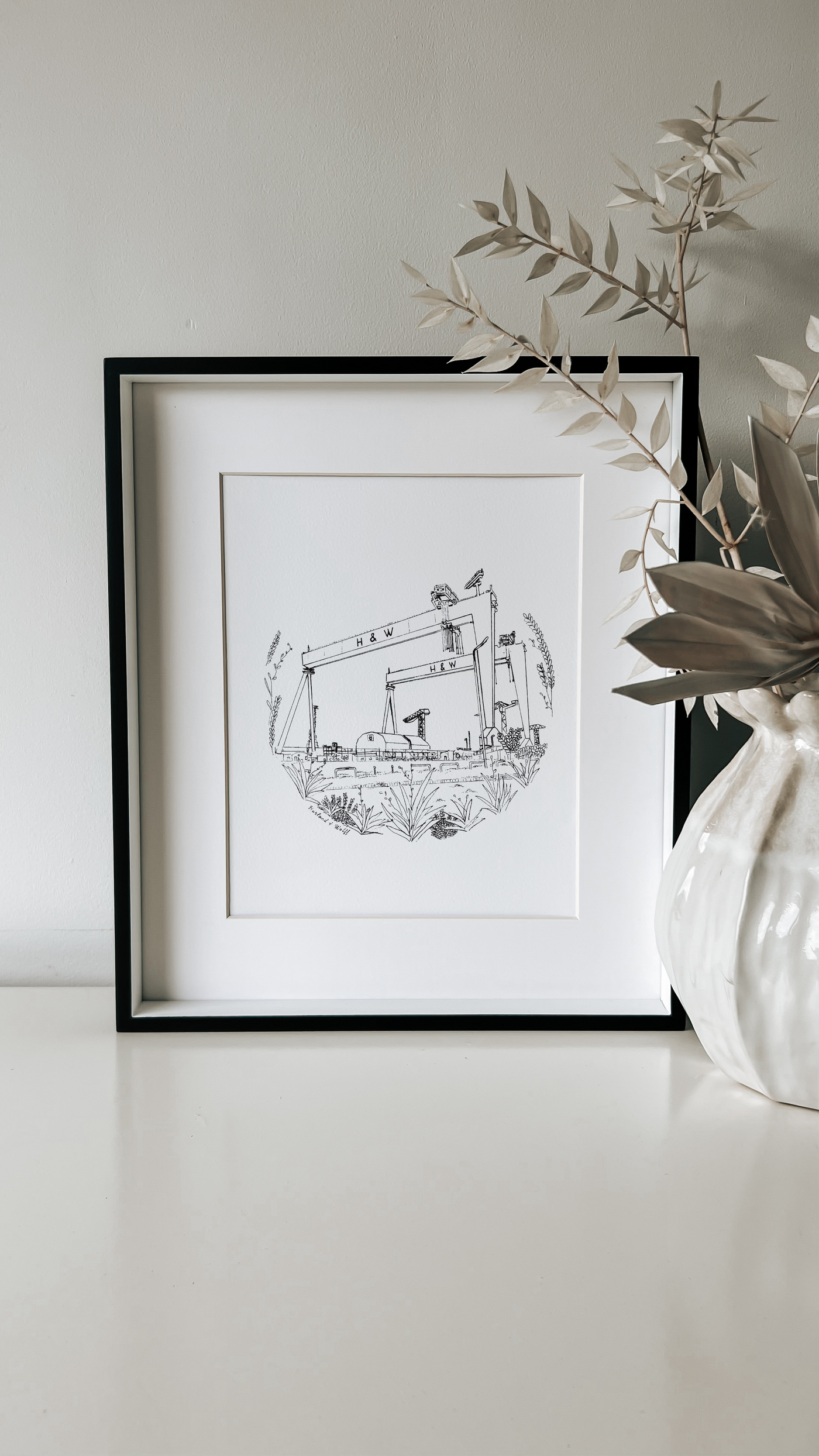 Harland and Wolff Crane Print | Sam Munro Art