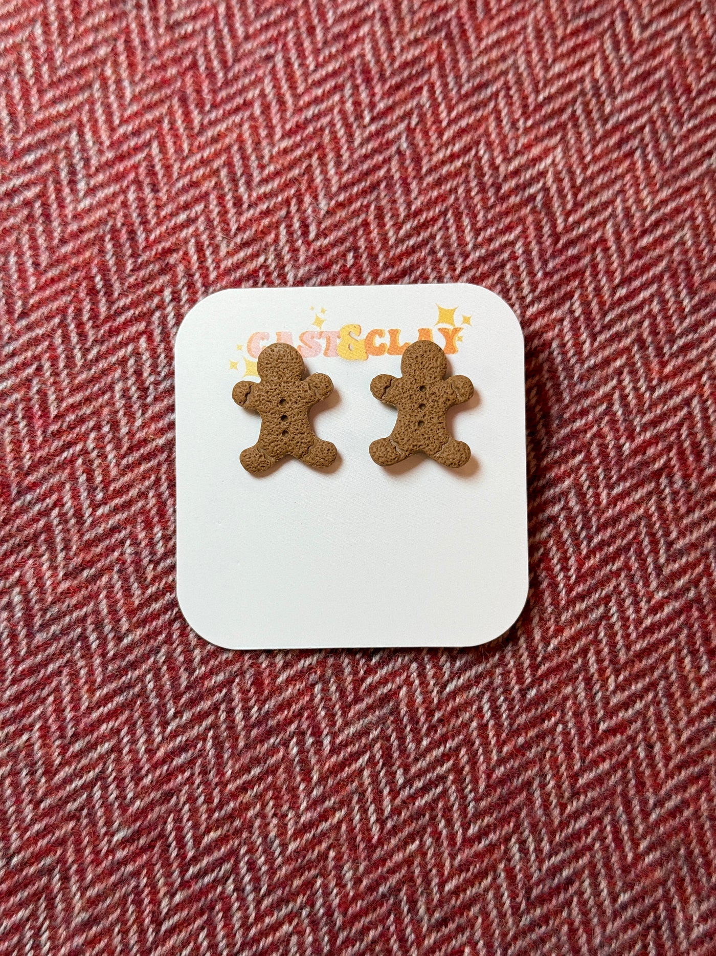 Gingerbread Men Studs | Cast & Clay