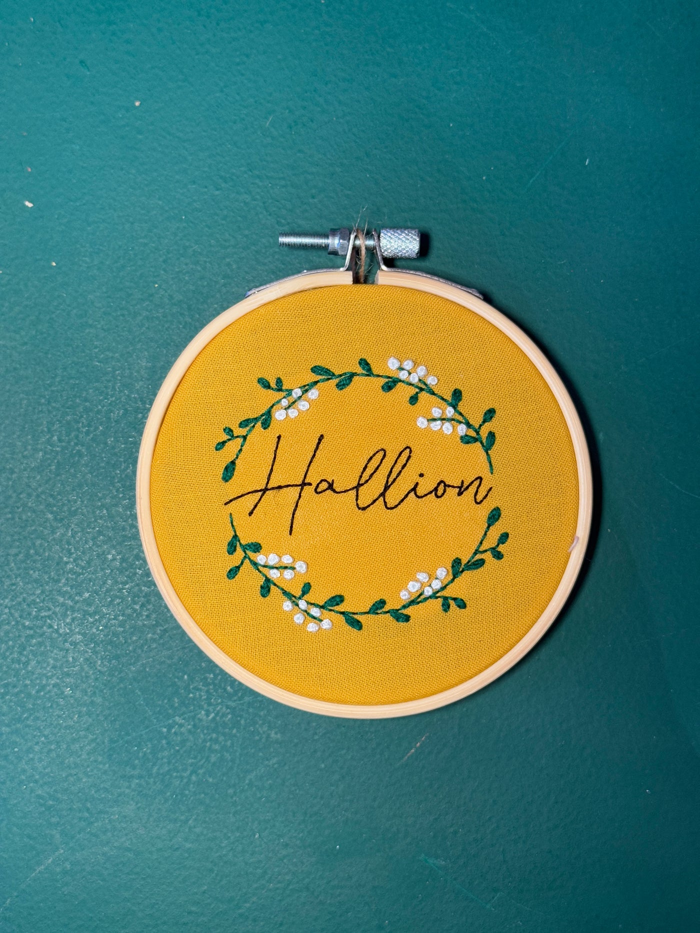 Hallion | 4” Embroidery Hoop | Charlotte Allen Creative Art