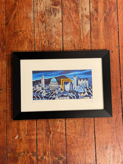 Large Blue Belfast Cityscape Print | Olive Duffy