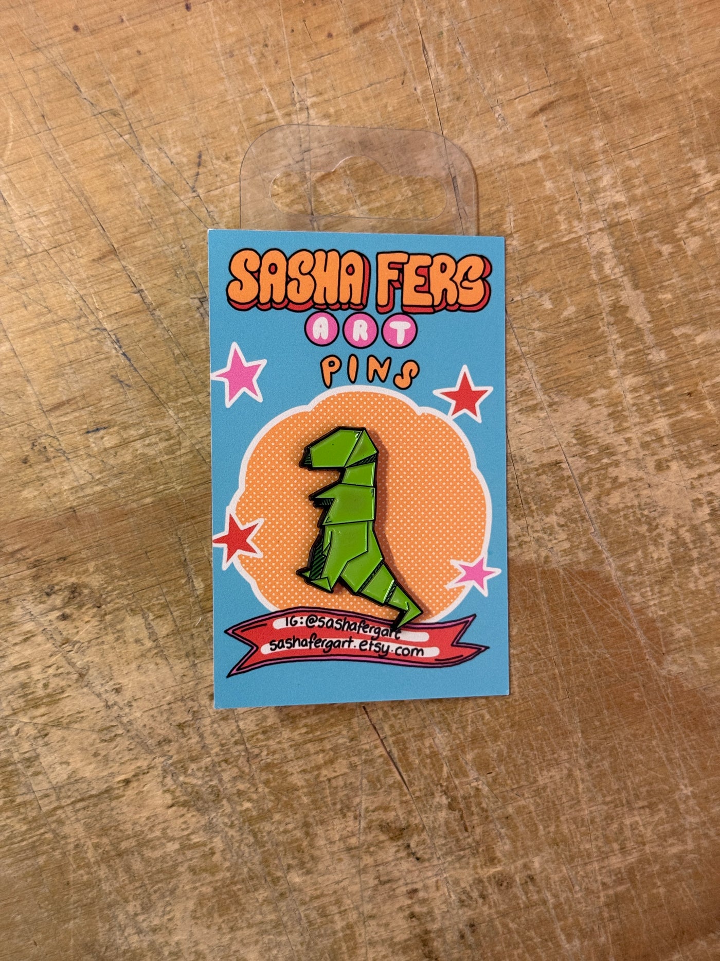 Dinosaur Pin | Sasha Ferg Art