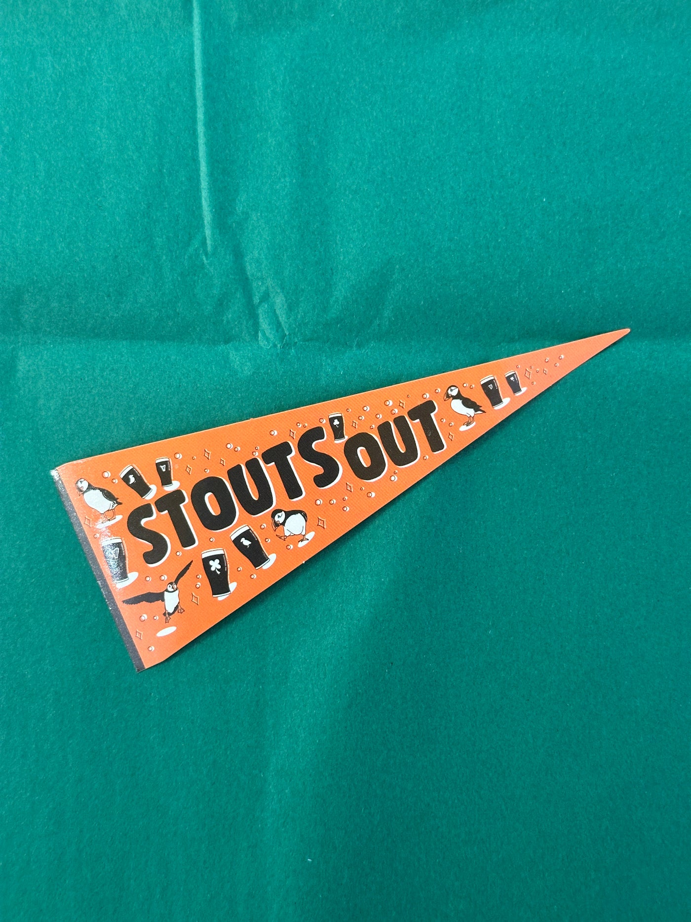 Stouts Out Pennant Sticker | Sasha Ferg Art