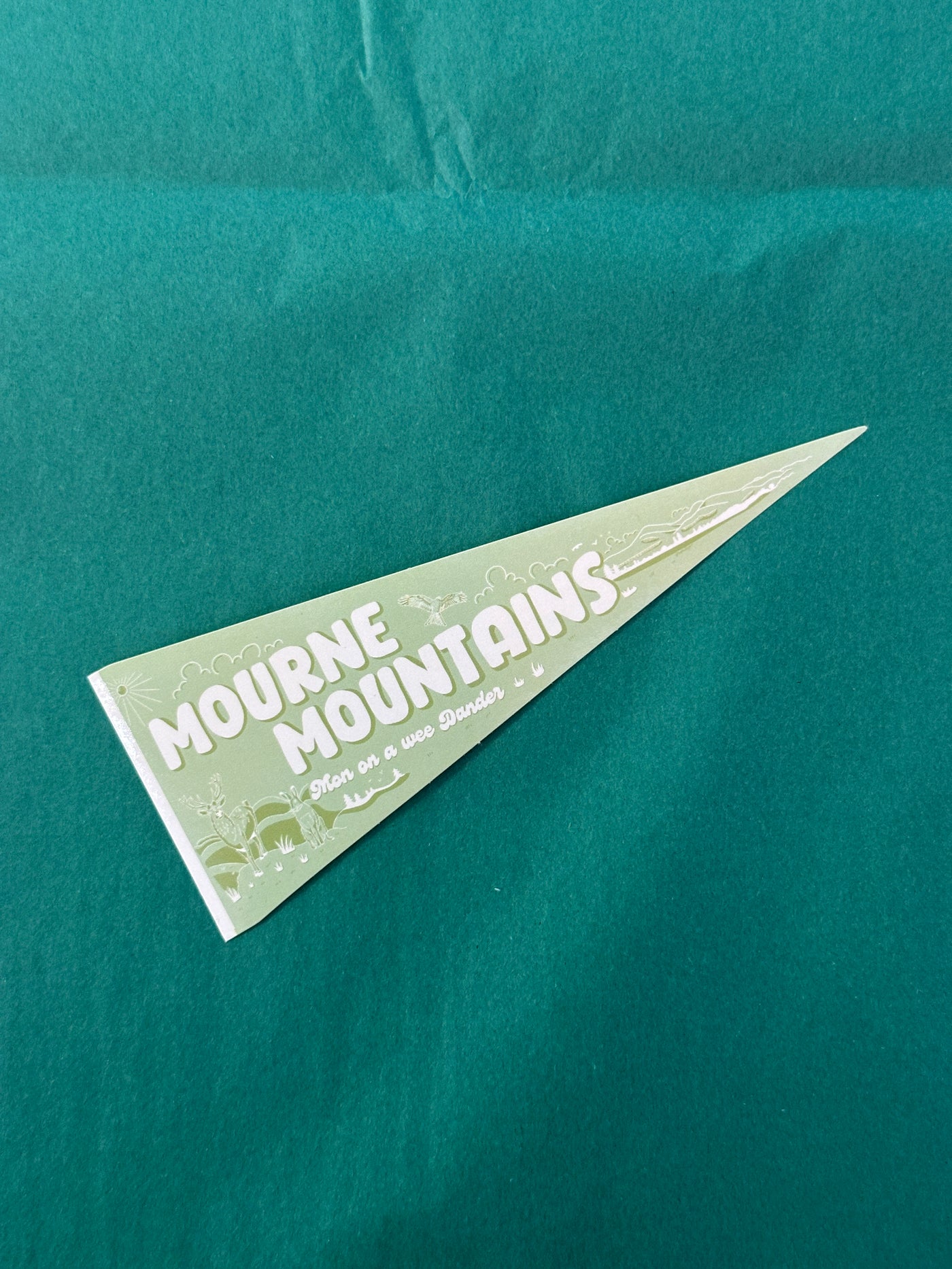 Mourne Mountains Pennant Sticker | Sasha Ferg Art