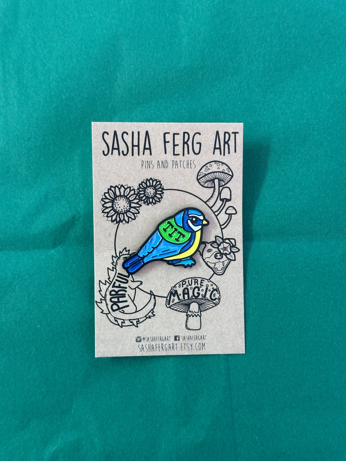 Blue Tit Pin | Sasha Ferg Art