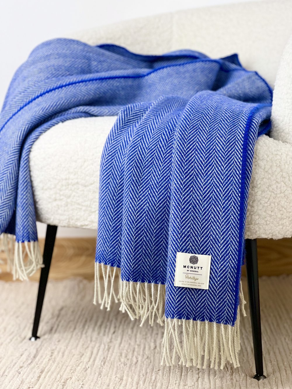 Bluebell Herringbone Throw