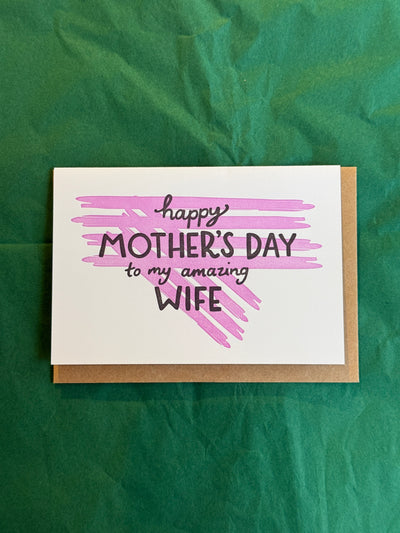 Tarjeta Feliz día de la madre a mi increíble esposa