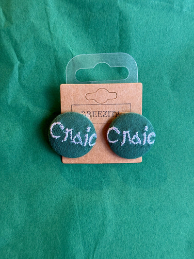 Craic Button Earrings | Breezita