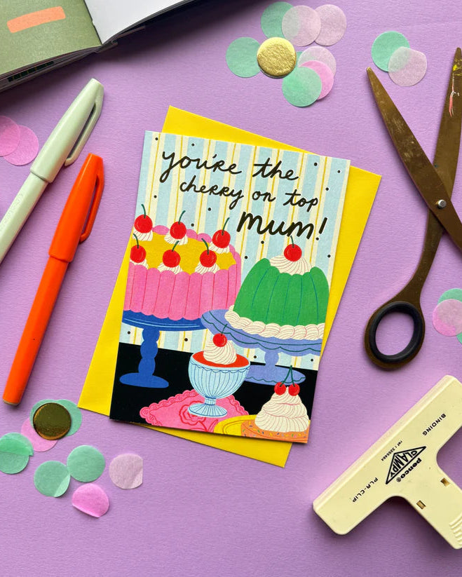 You're The Cherry On Top Mum Card | Kerrie Illustrates