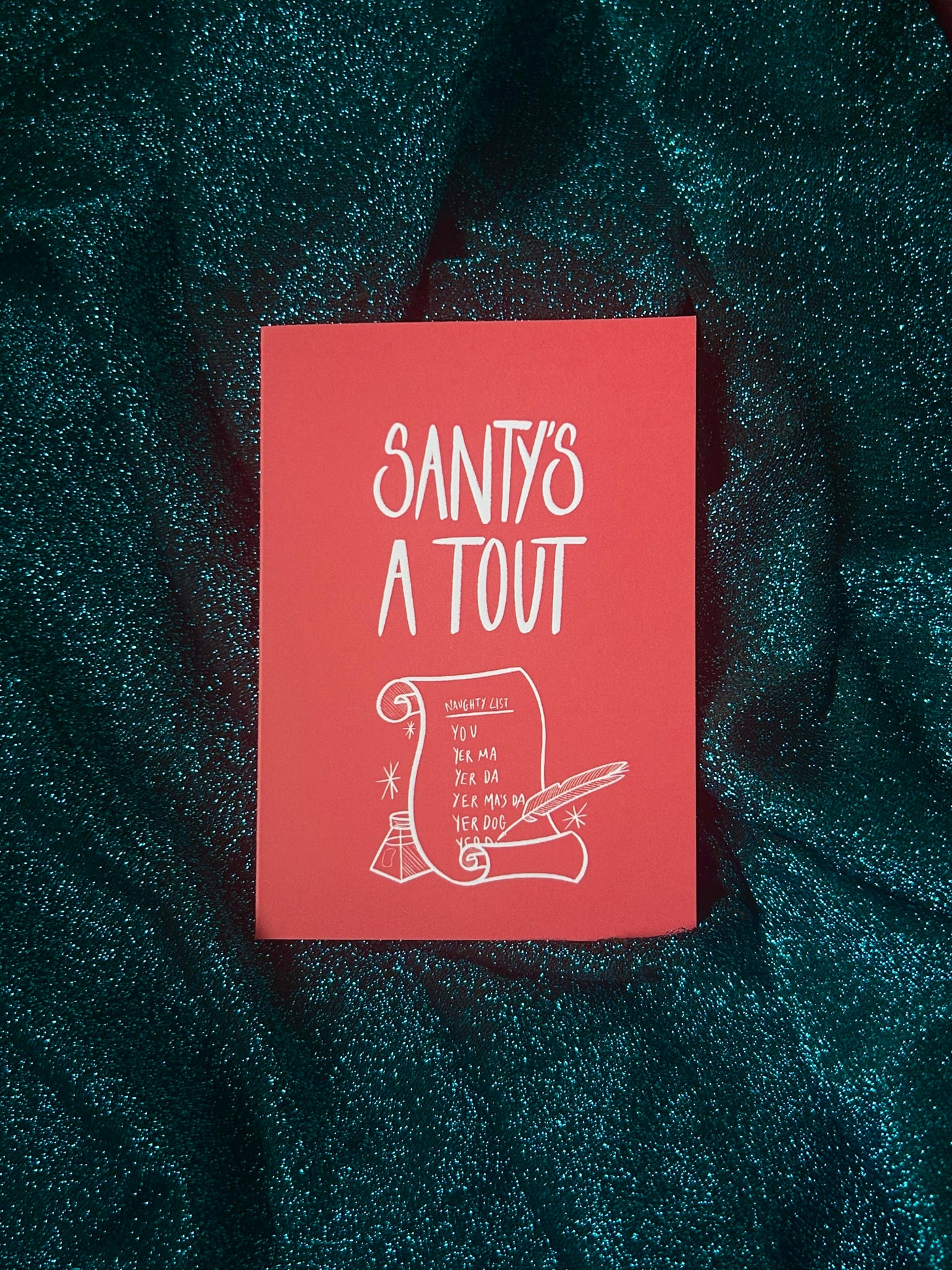 Santy's A Tout Christmas Card | Leanne McWilliams Illustration