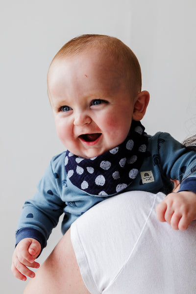 Light Blue Spotted Bib | Milk & Joy