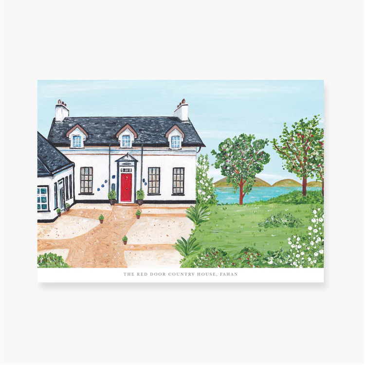 The Red Door Country House Art Print | Roco & Miley