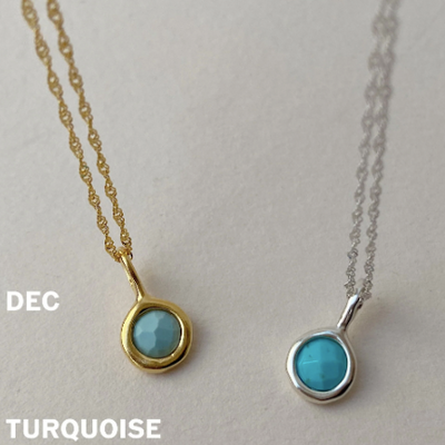 december birthstone necklace turquoise stone
