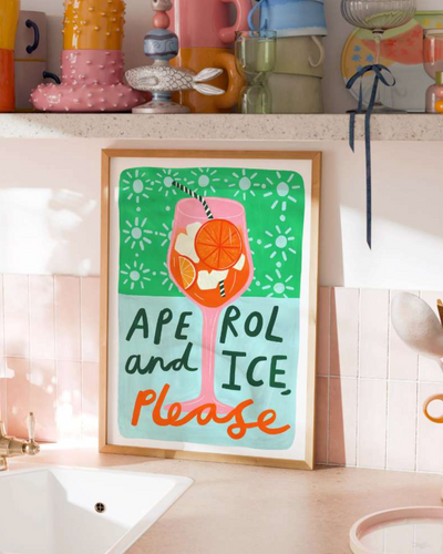 Aperol Spritz Cocktail Print | Kerrie Illustrates