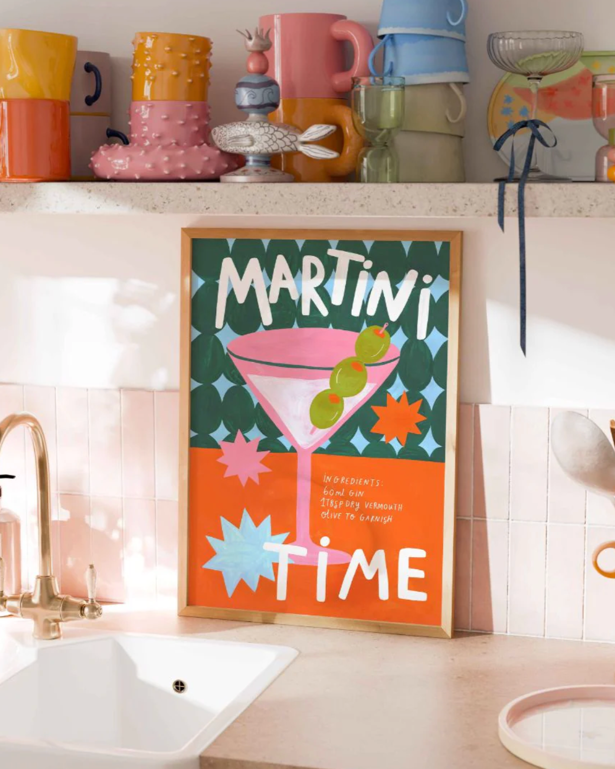 Martini Cocktail Print | Kerrie Illustrates
