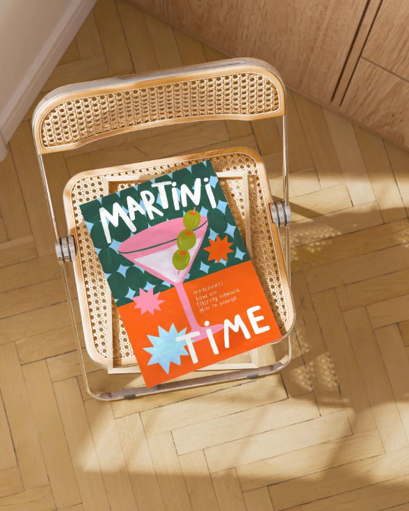 Martini Cocktail Print | Kerrie Illustrates